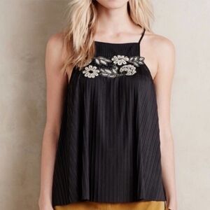 Deletta Anthropologie Floral Crochet Tank